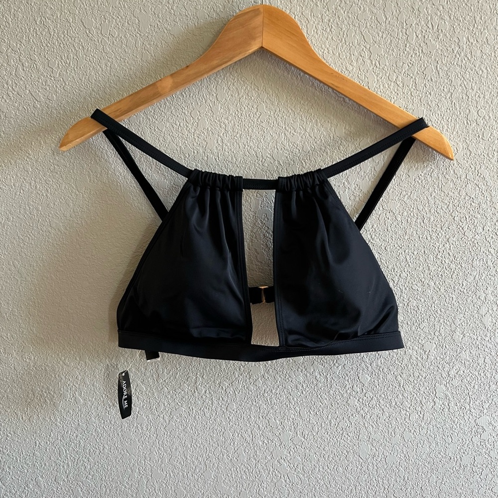 Adore Me Black Strappy Bikini Top